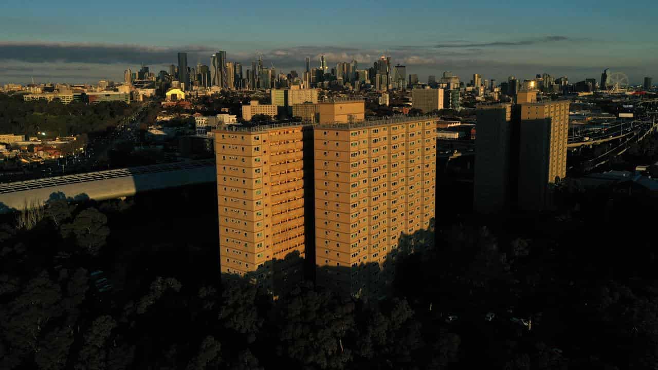 Public housing towers in Flemington, Melbourne (file image)