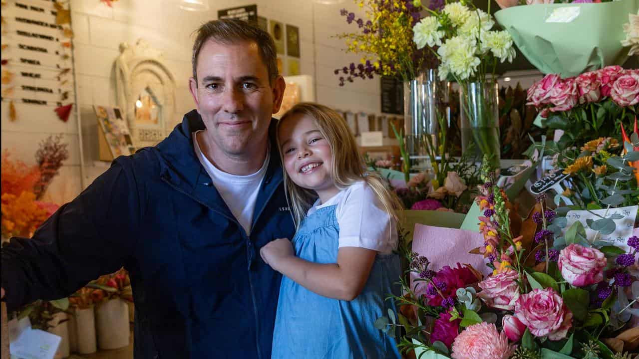 Treasurer Jim Chalmers and daughter Annabel