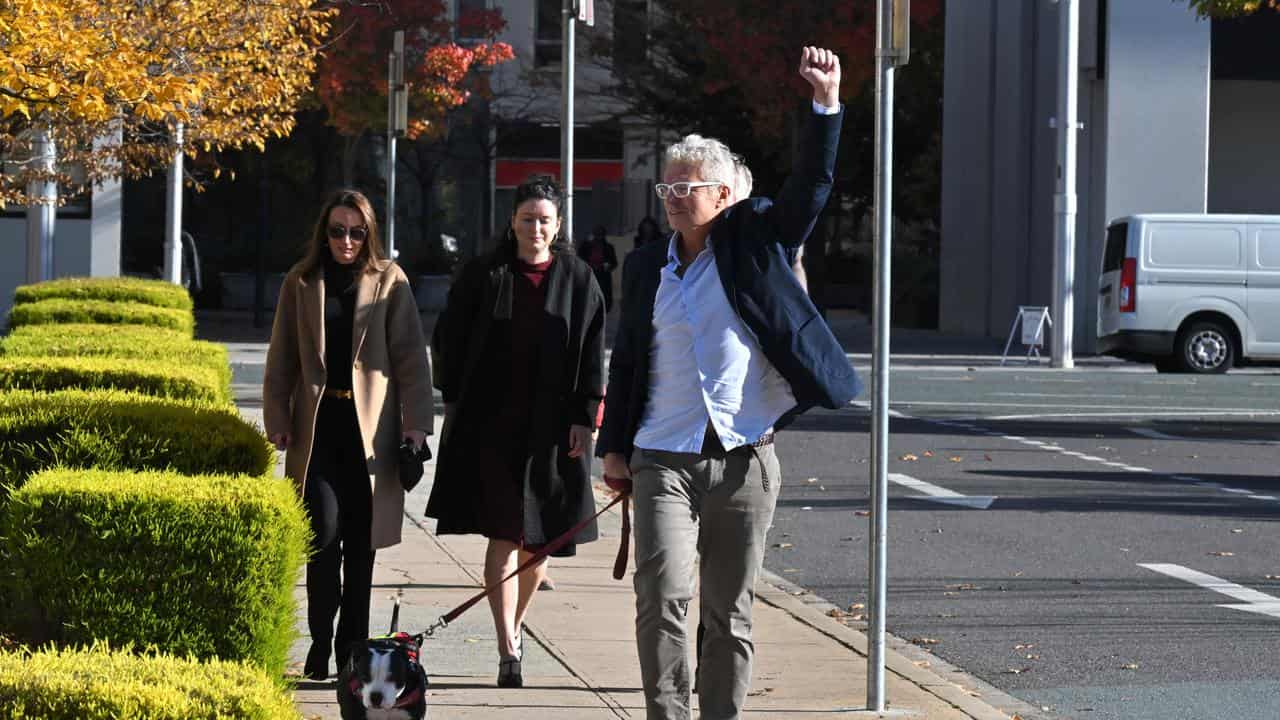 David McBride arrives at court.