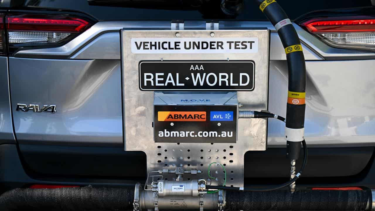 A car undergoing the Real-World Testing of Vehicle Efficiency program