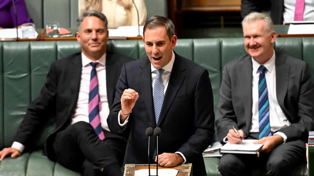 Treasurer Jim Chalmers speaks during Question Time