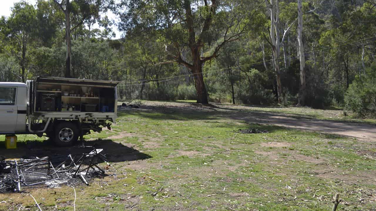 Russell Hill and Carol Clay's campsite