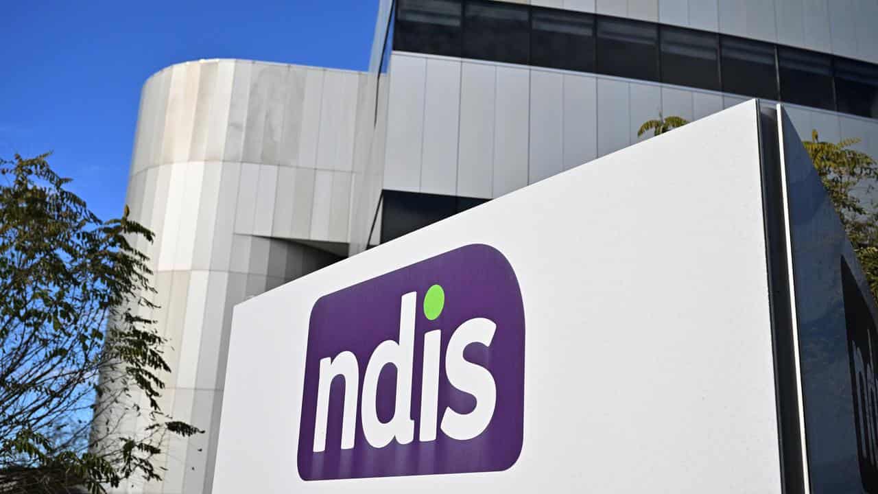 NDIS signage at the head office in Canberra (file image)