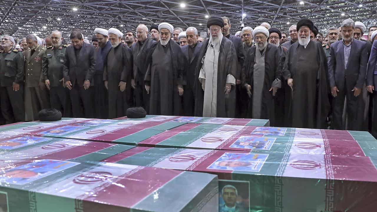 Coffins of Iranian officials