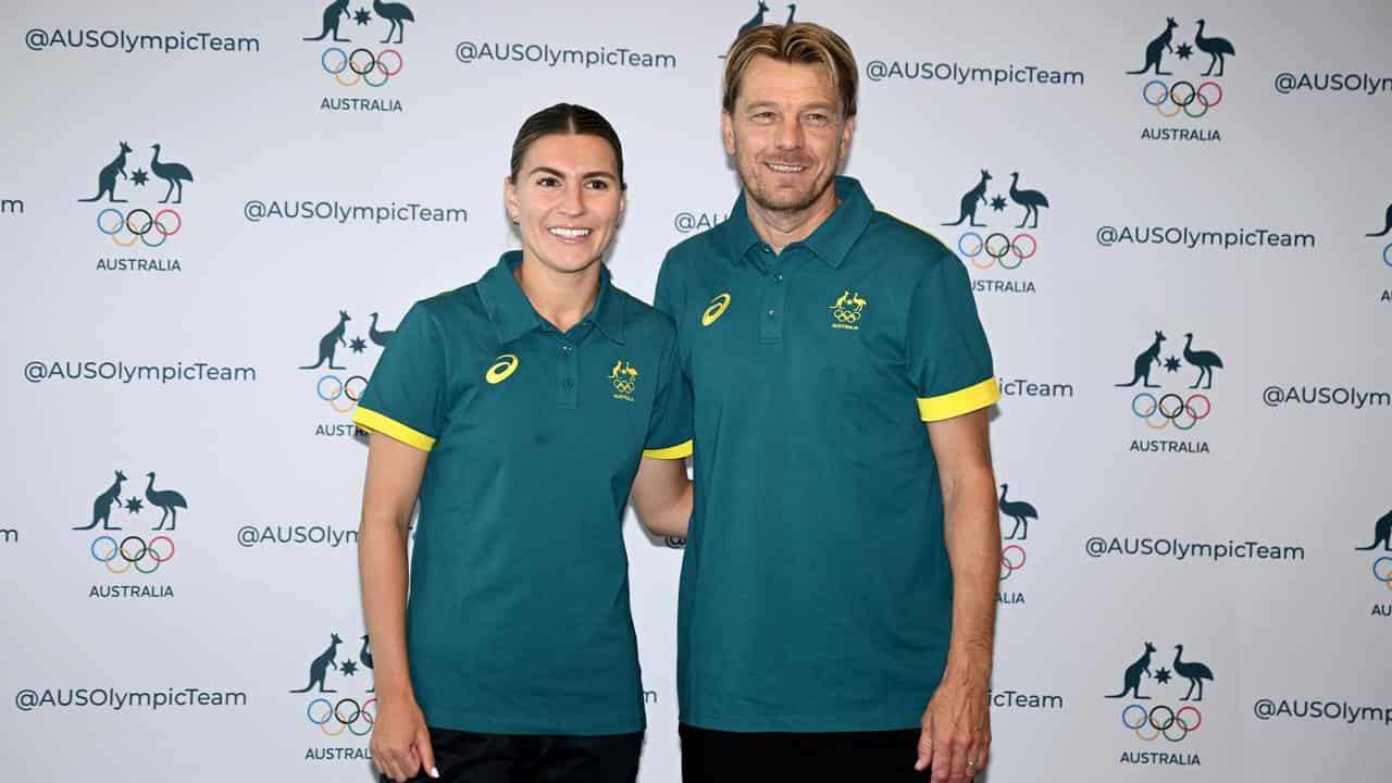 Steph Catley with Tony Gustavsson.