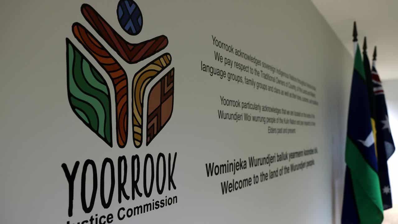 Yoorrook Justice Commission signage (file image)