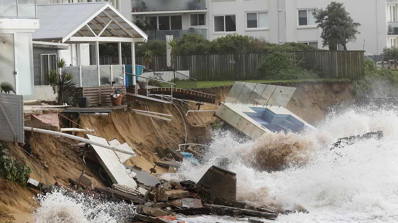 A pool washed away from a property (file image)