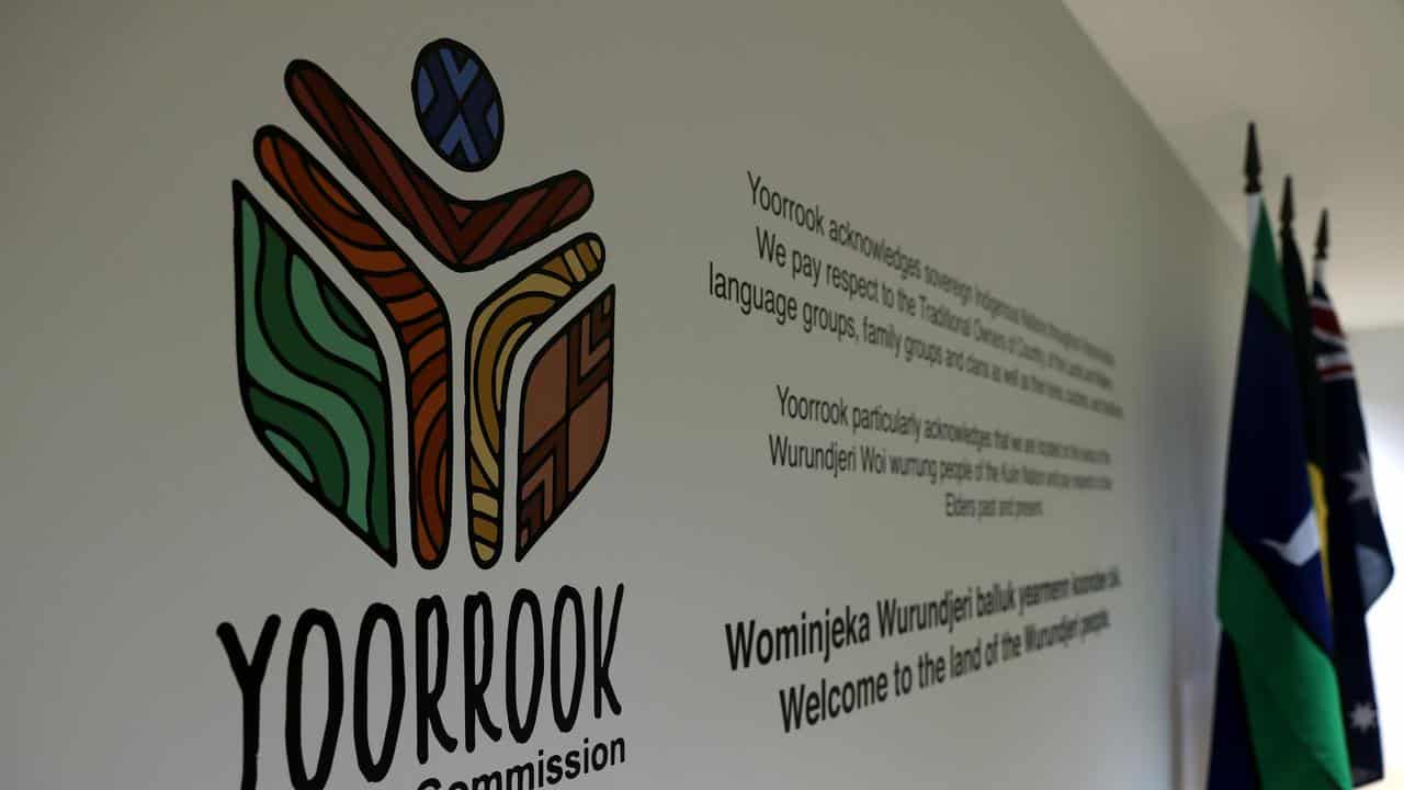 Signage at the Yoorrook Justice Commission (file image)