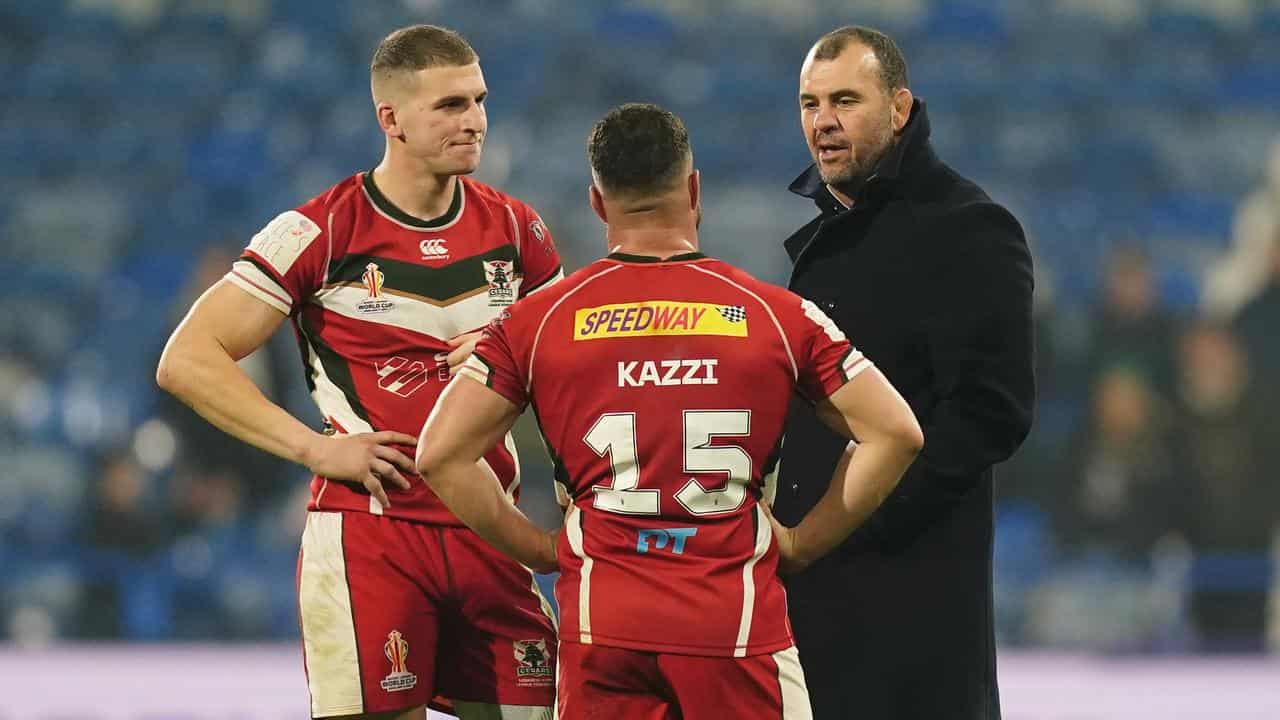 Adam Doueihi, Andrew Kazzi and Michael Cheika.