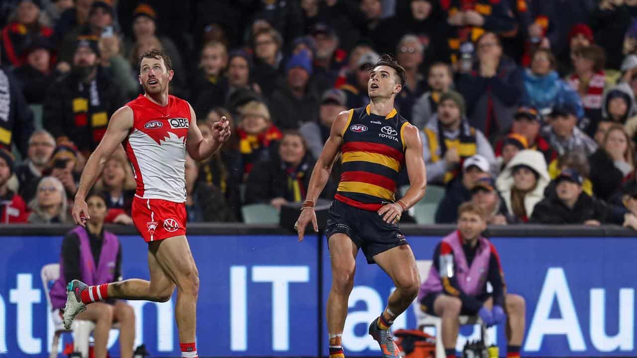 Ben Keays playing against the Swans last year.