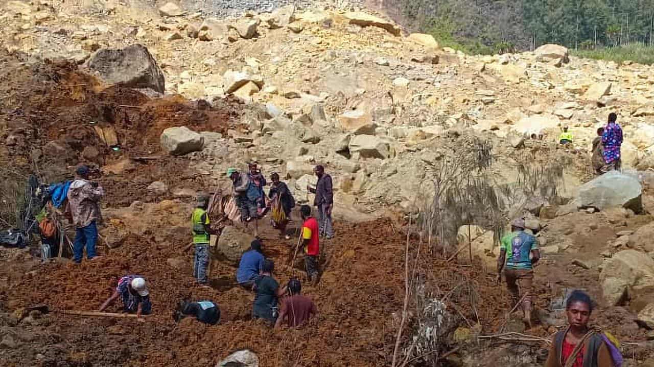 The PNG village of Yambali after the landslide in May