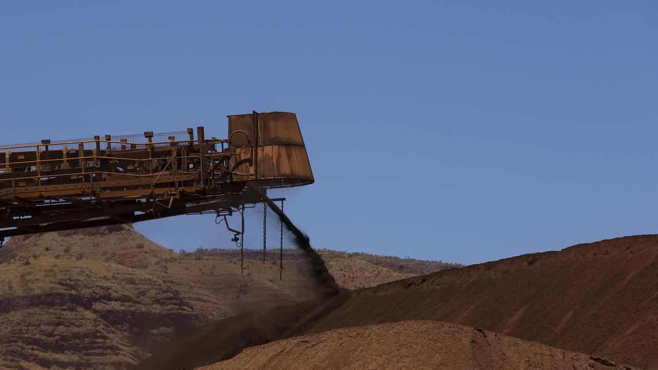 Solomon Stock yard of the FMG Solomon Hub in the Pilbara,