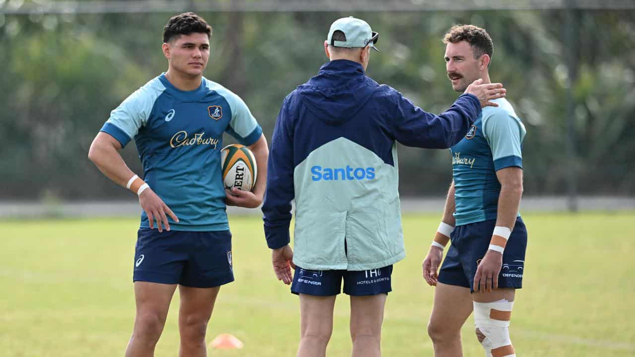 Noah Lolesio, Joe Schmidt and Nic White.