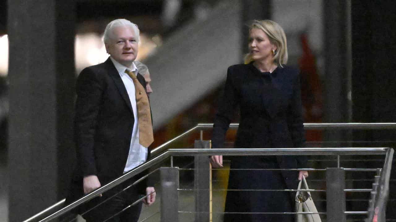 WikiLeaks founder Julian Assange arrives at Canberra Airport