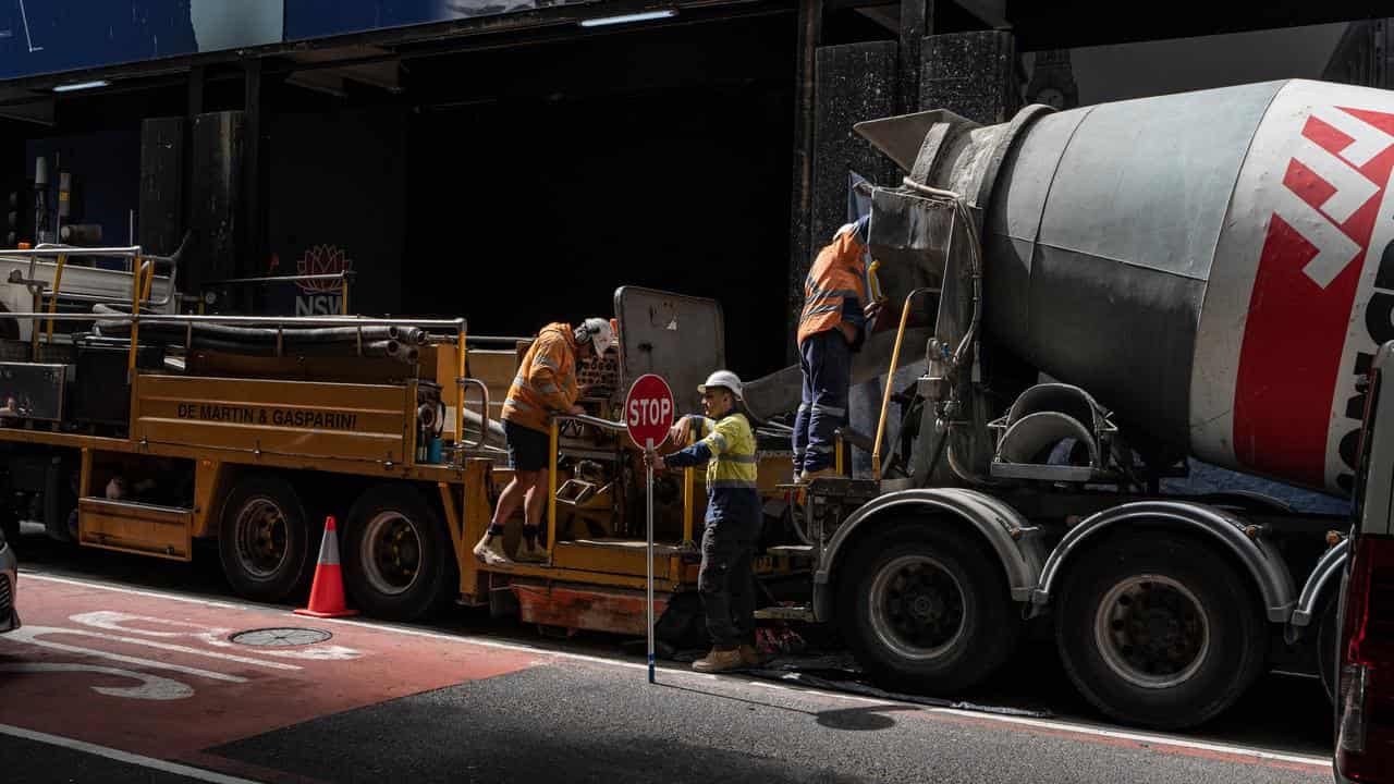 a construction site in Sydney