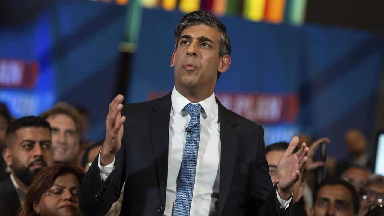 UK Prime Minister Rishi Sunak campaigns in London