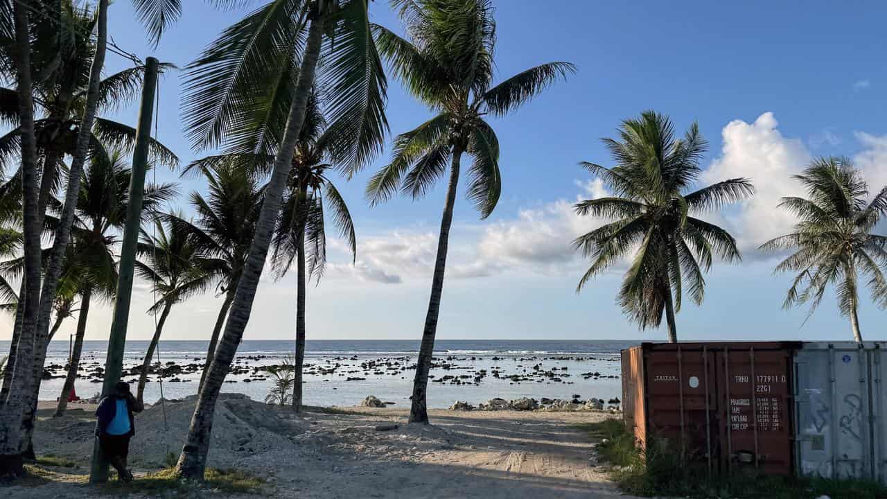 The coastline in Nauru