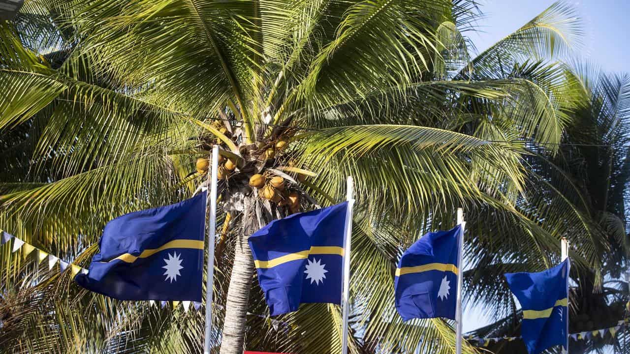 National flags in Nauru