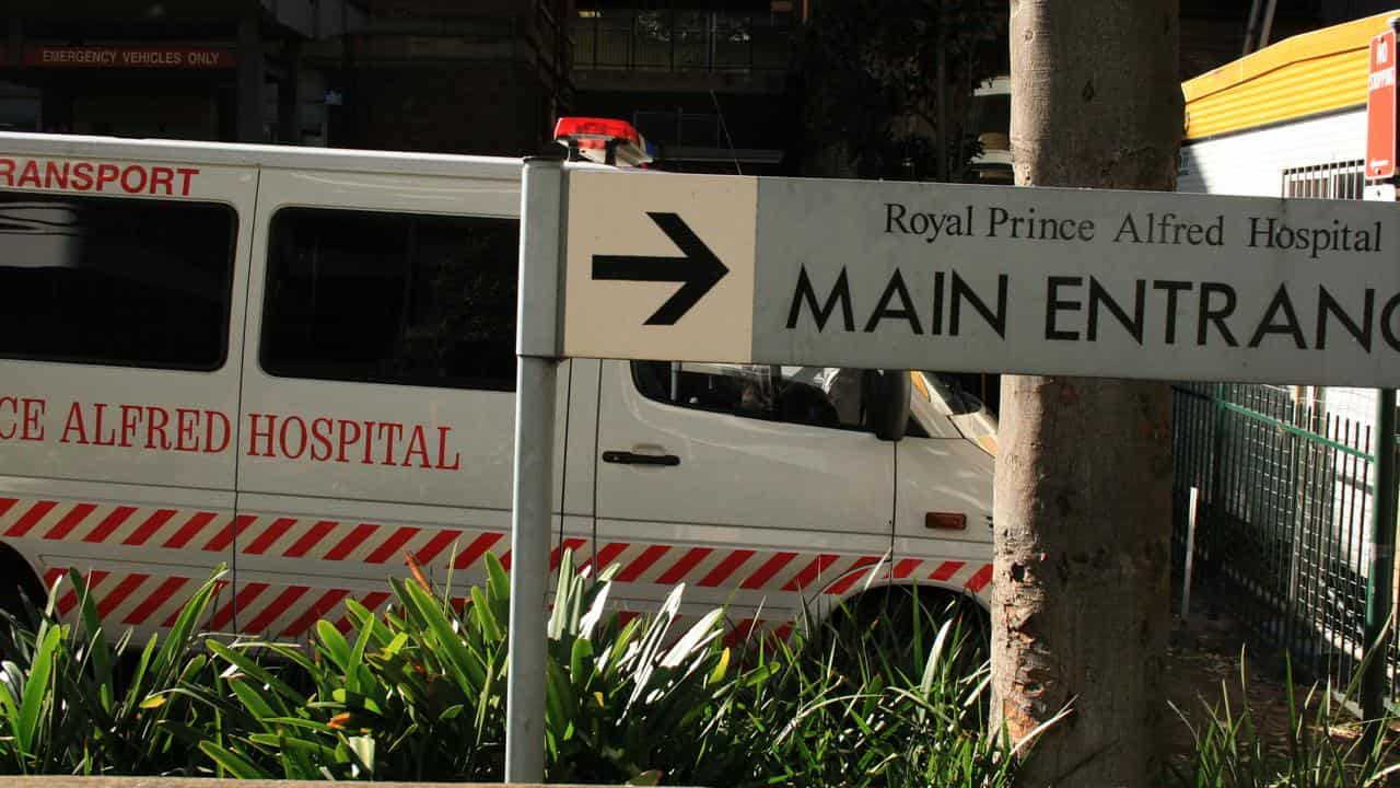 Ambulance parked at The Royal Prince Alfred (file image)