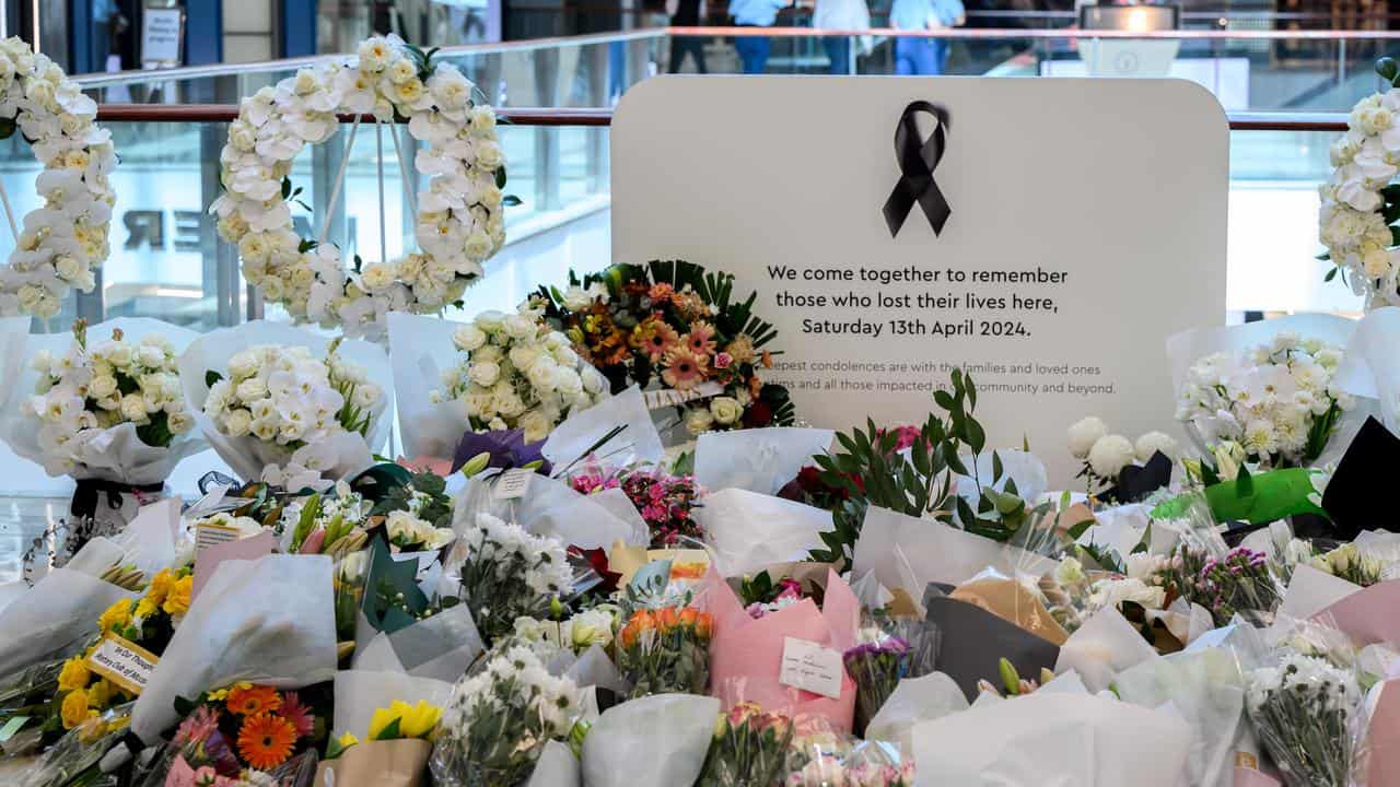 A memorial for the victims of the Bondi Junction stabbing spree