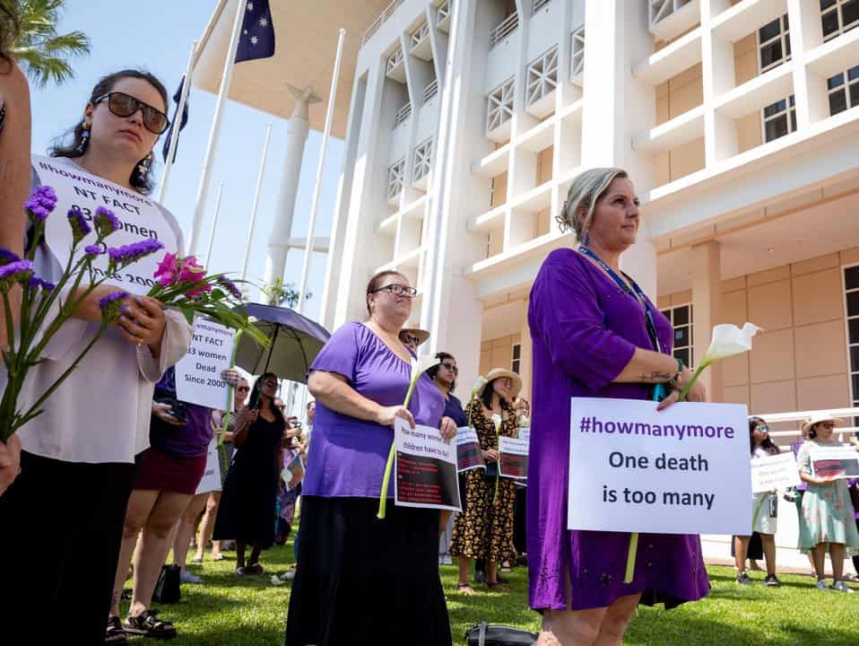 Day of Action against Domestic, Family and Sexual Violence rally