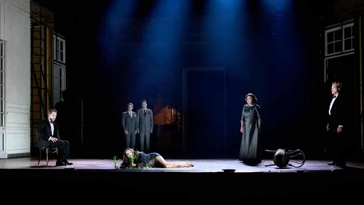 The final dress rehearsal of Hamlet at the Opera House in Sydney.