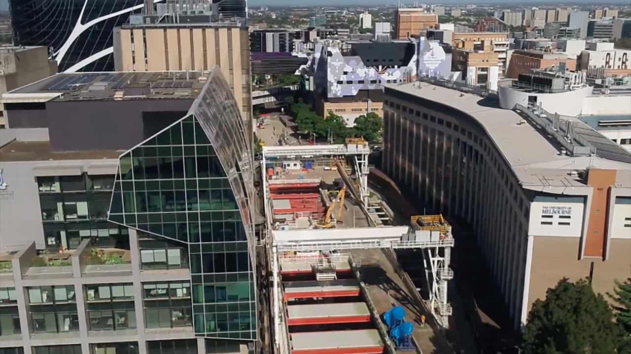 Metro Tunnel site in Melbourne