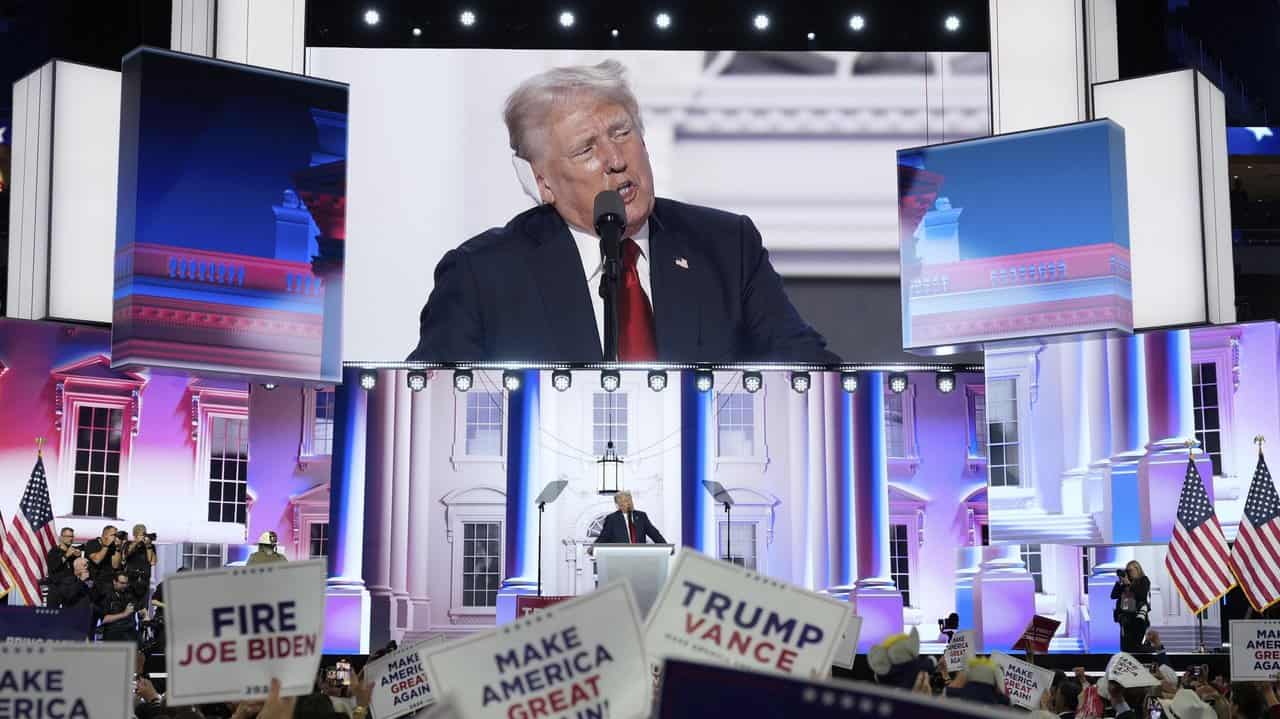 Donald Trump speaks at the Republican National Convention