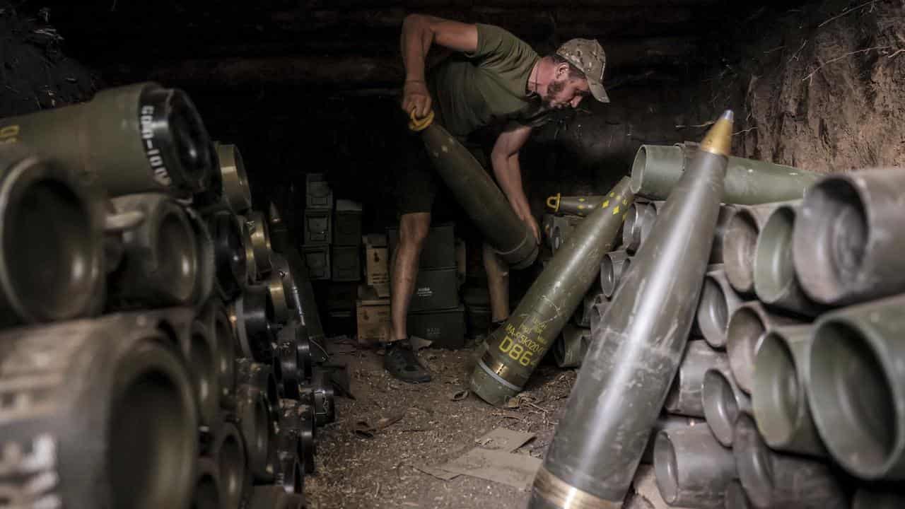 A Ukrainian serviceman 