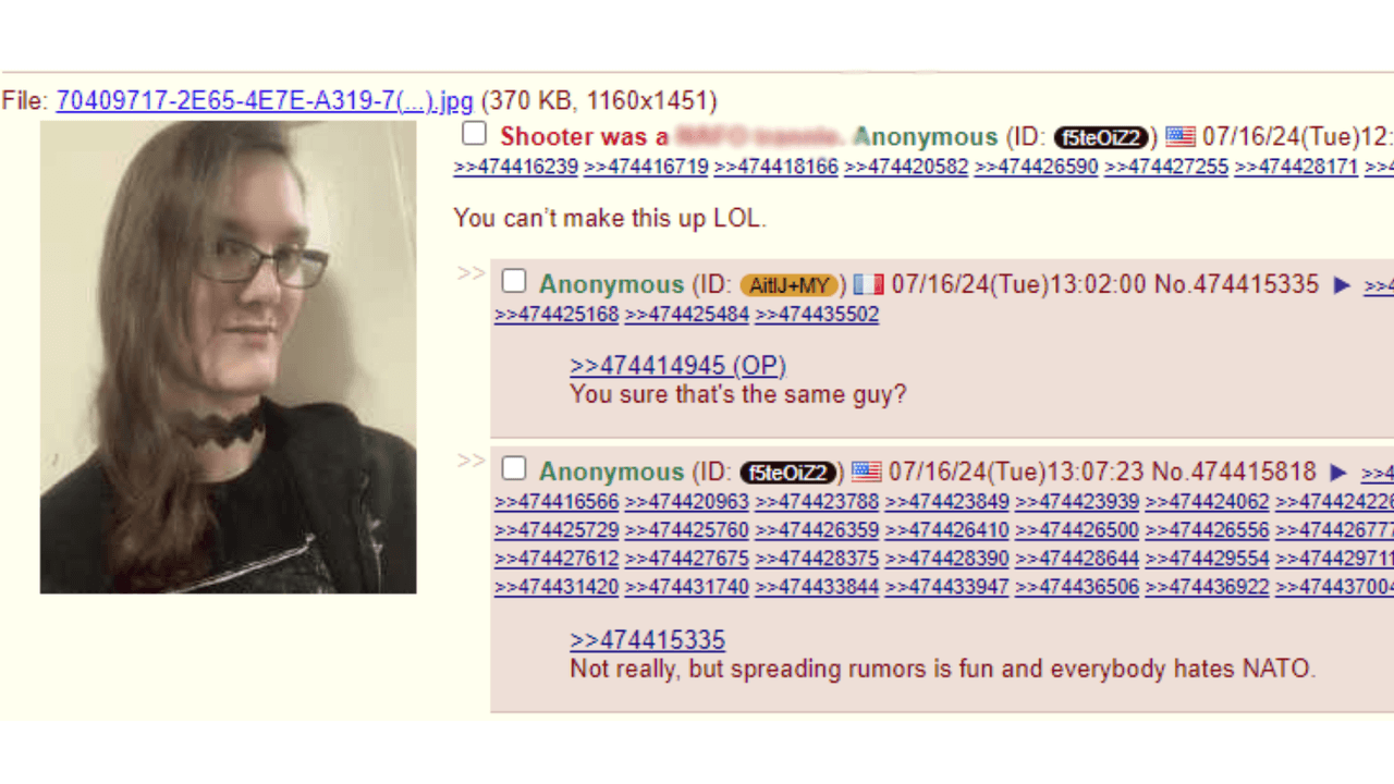 4chan posts spreading the false claim