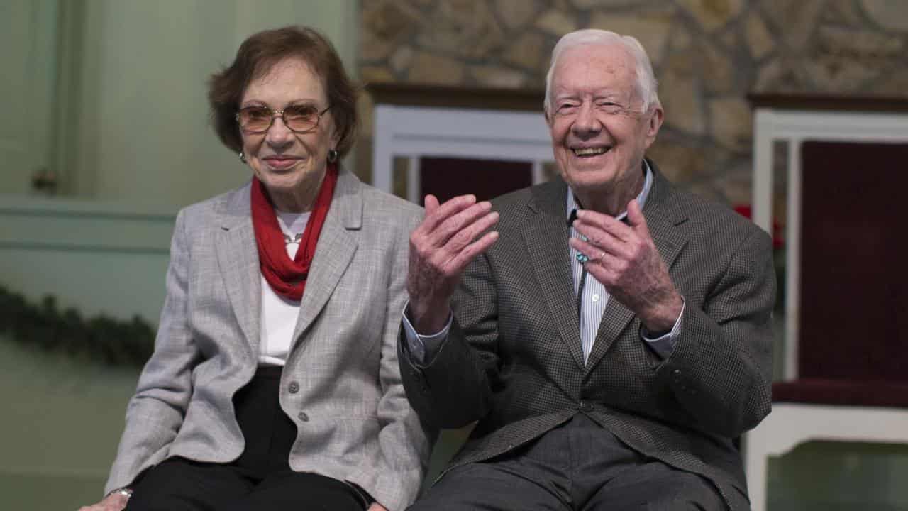 Jimmy Carter and his wife Rosalynn in 2015.