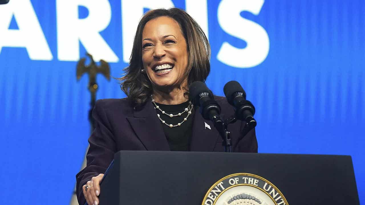 US Vice-President Kamala Harris campaigns in Texas