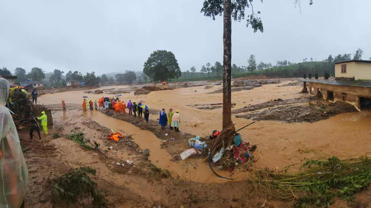 The aftermath of landslides in Wayanad