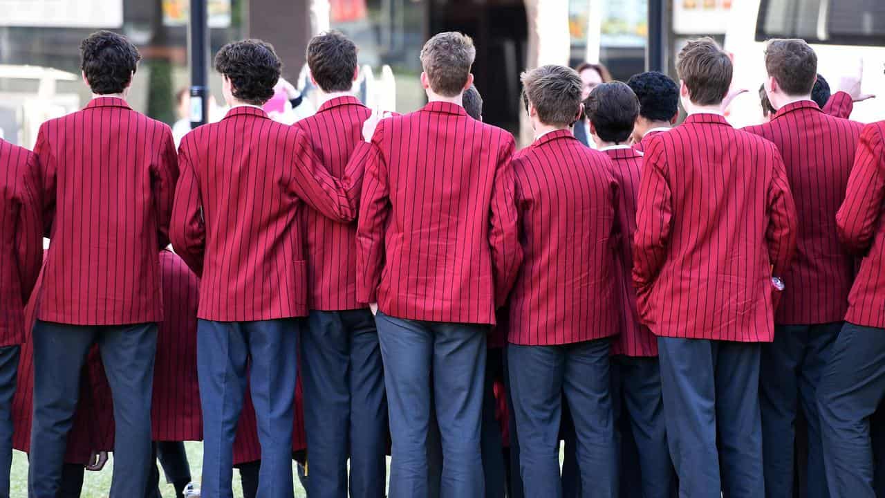 Boys from a private high school (file image)