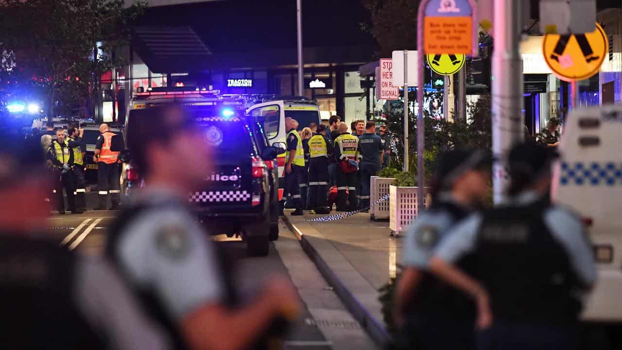 Emergency services at Bondi Junction