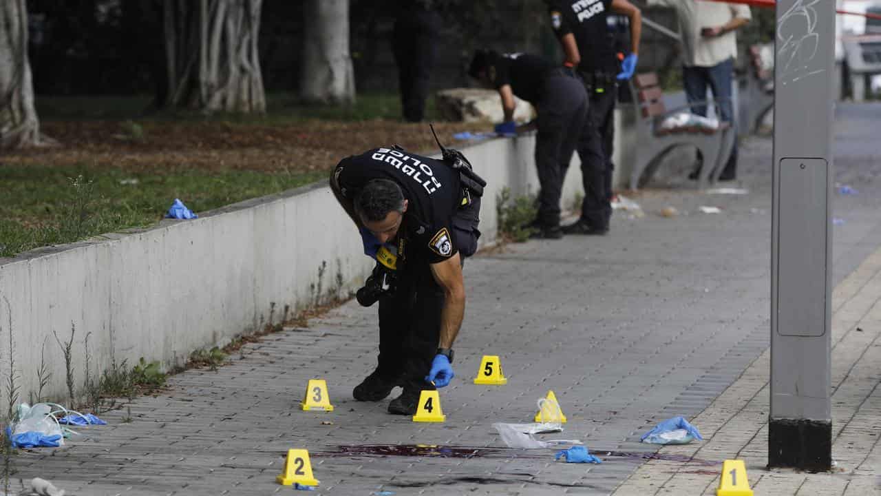 Police at a crime scene