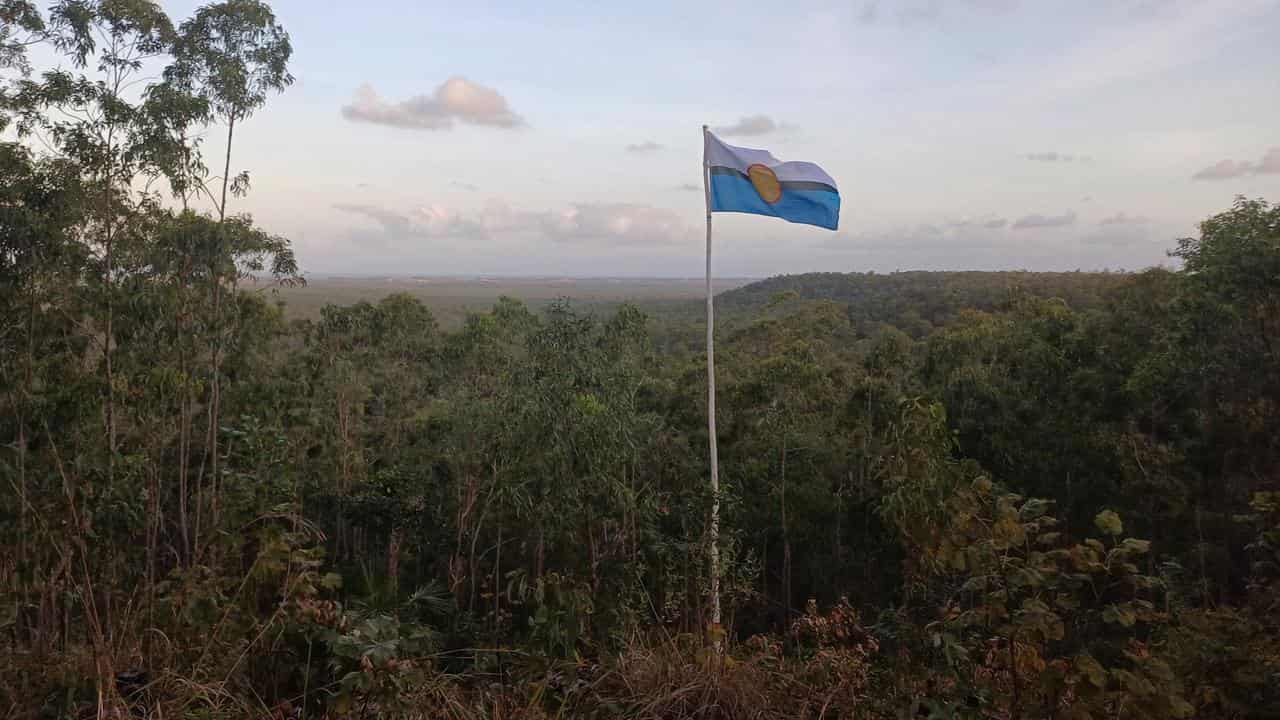 Flag representing sea country at Garma Festival