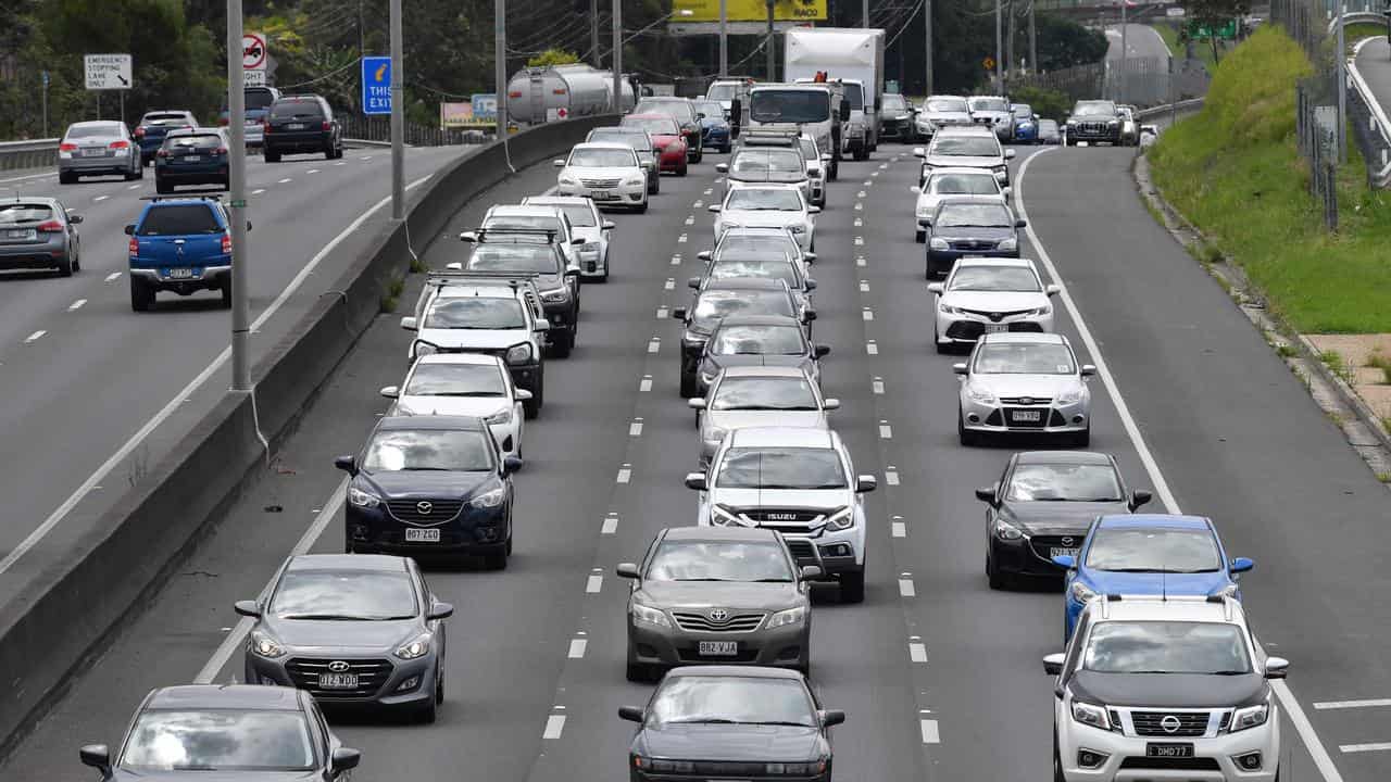 Traffic leaving Brisbane