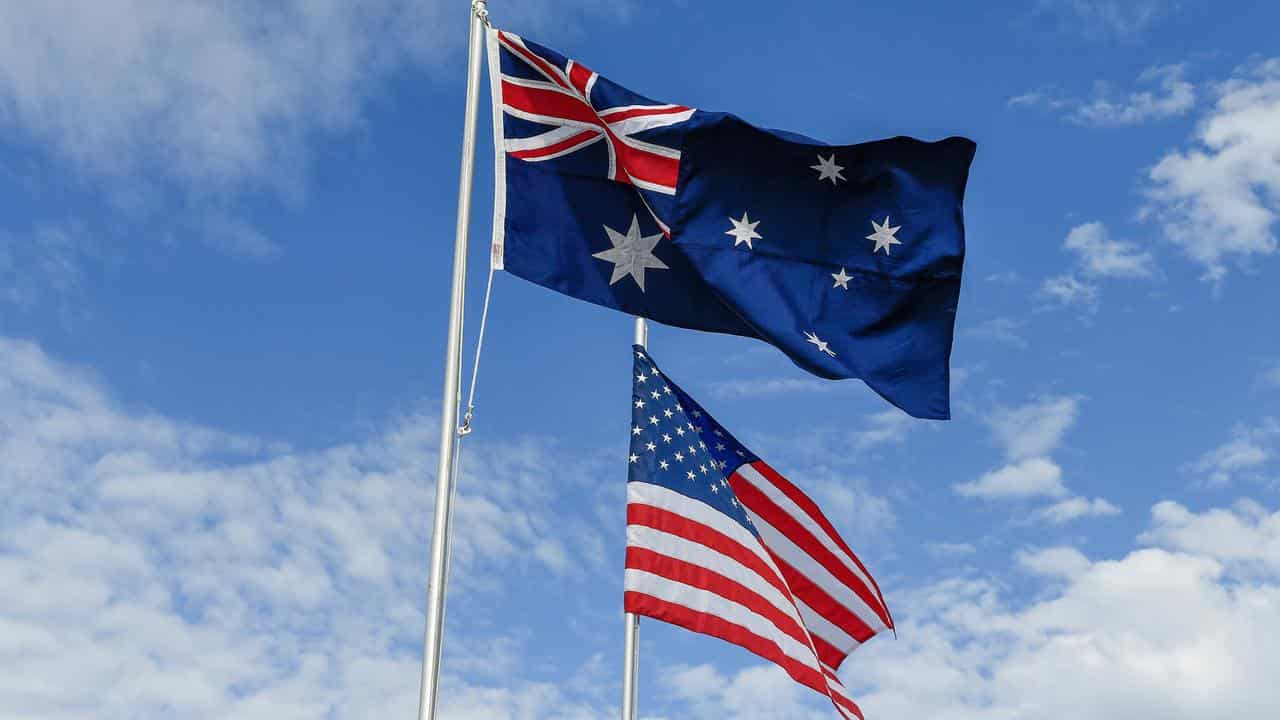 Australian and US flags