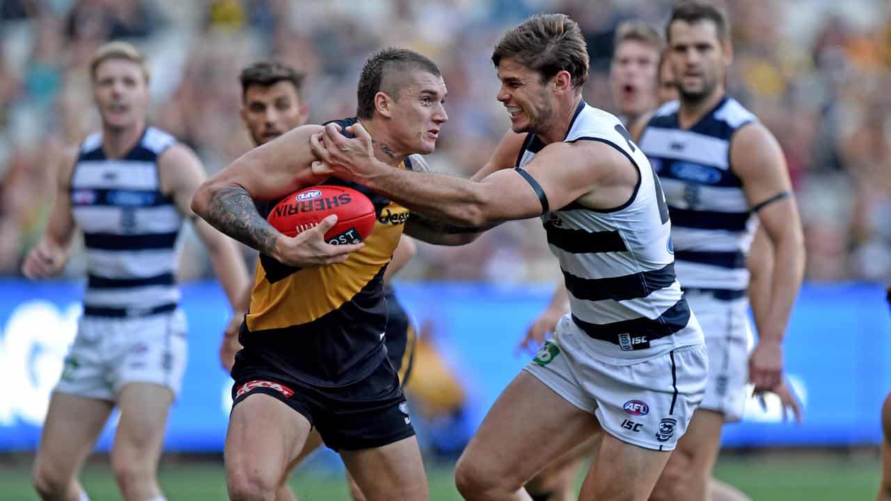 Dustin Martin and Tom Hawkins.