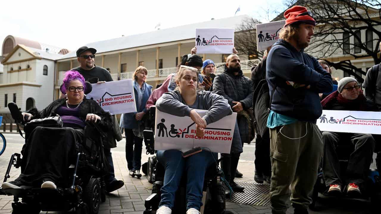 Disability advocates rally outside NSW parliament