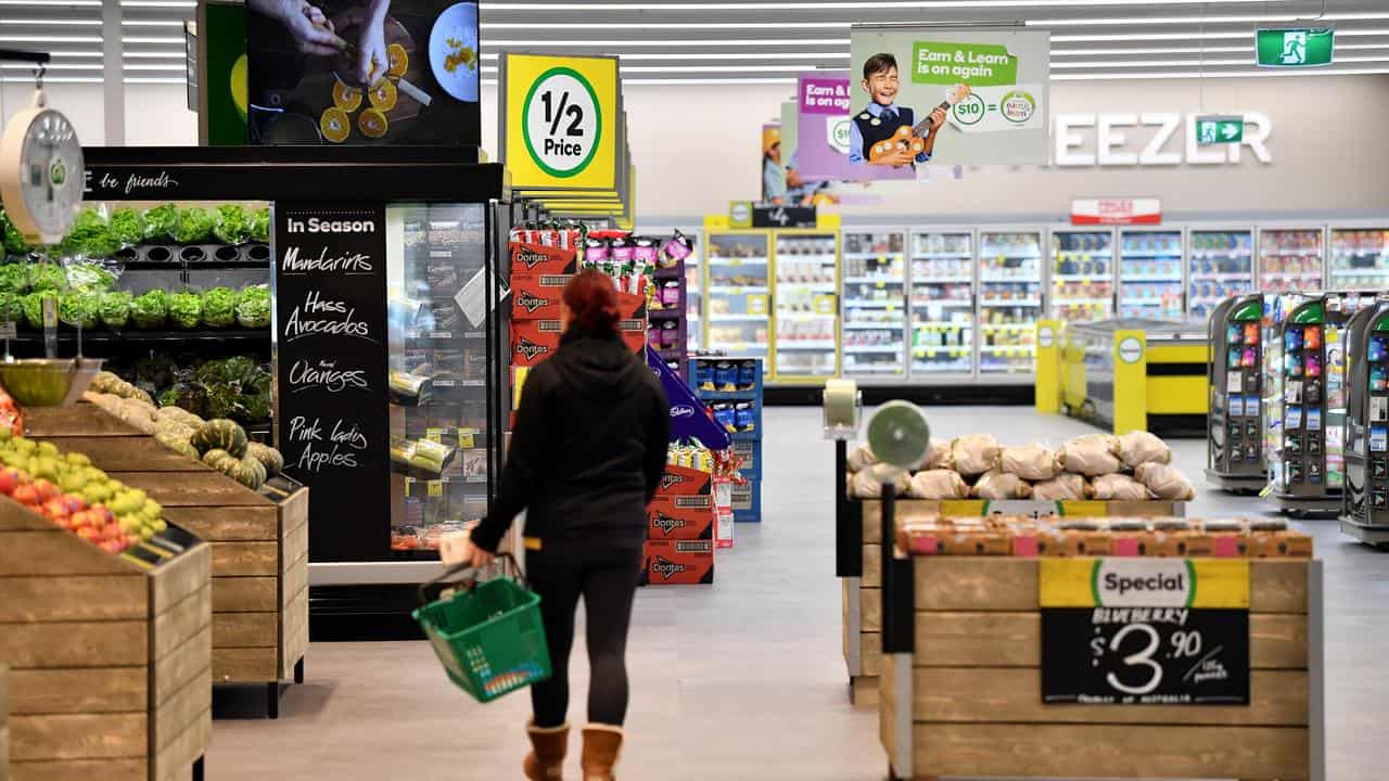 Shopper at a supermarket