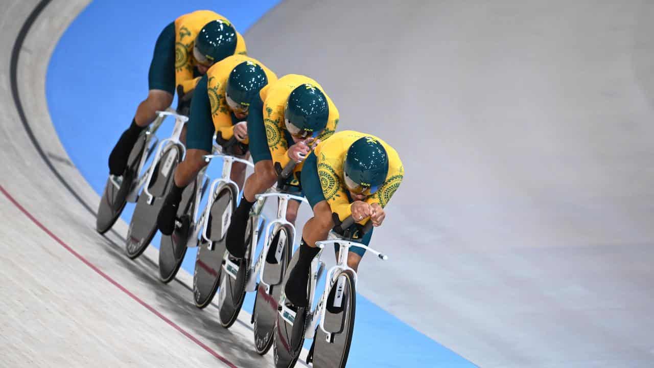 Australia's team pursuit riders.