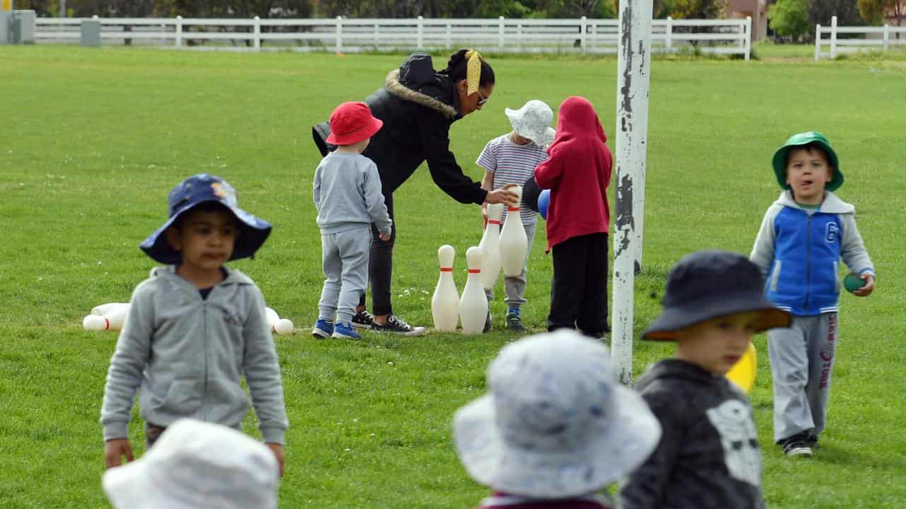 Children at an early childhood centre