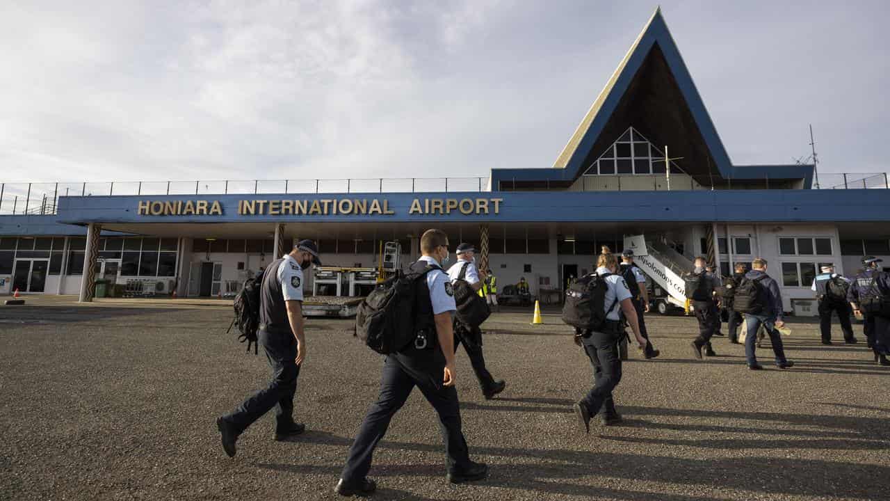 AFP officers in the Solomon Islands