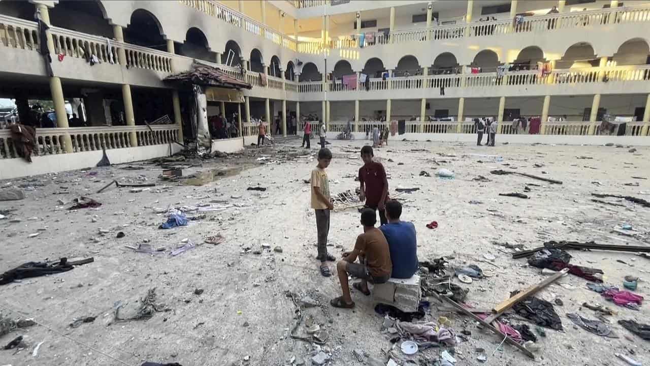 Bombed out school in Gaza