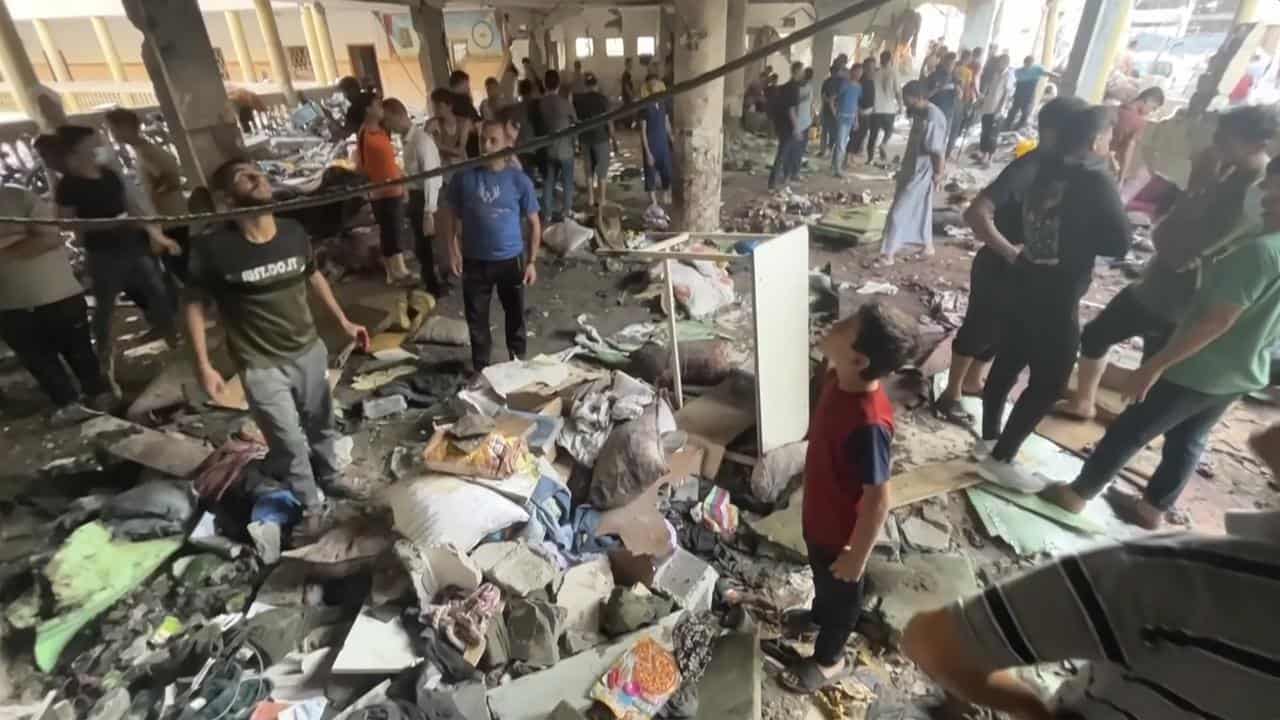 Bombed out school in Gaza