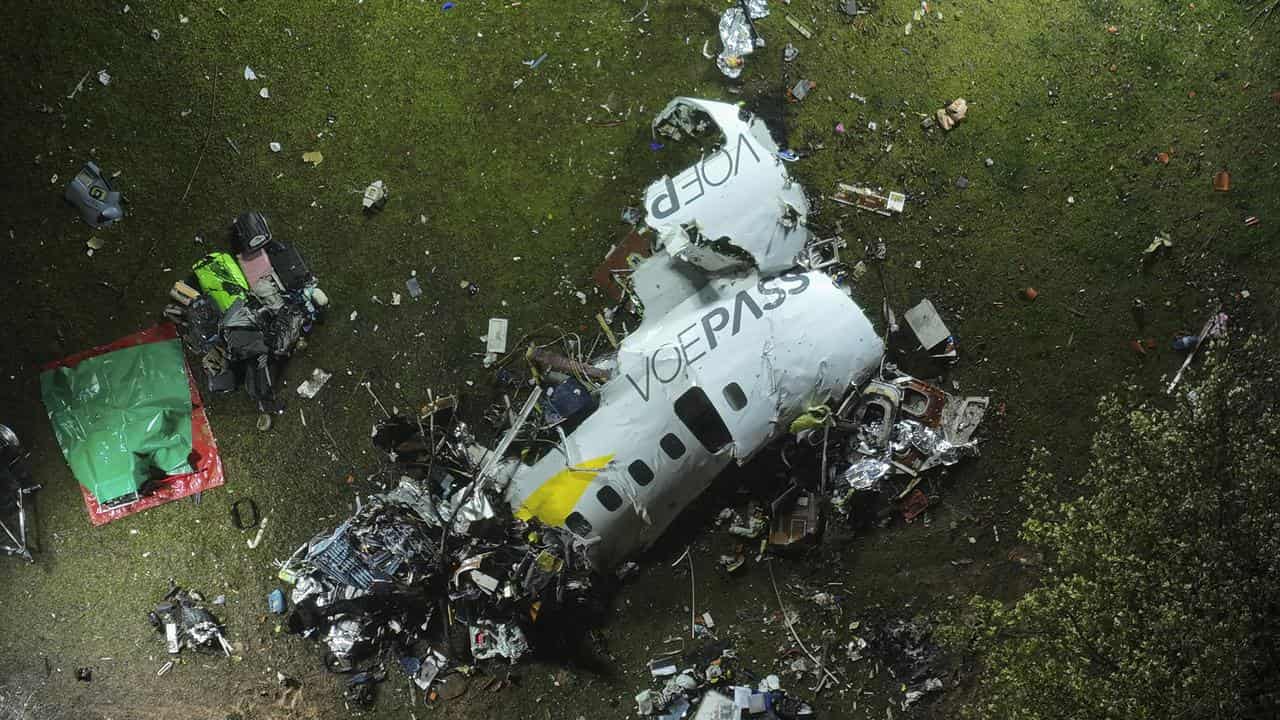 Brazilian plane crash scene