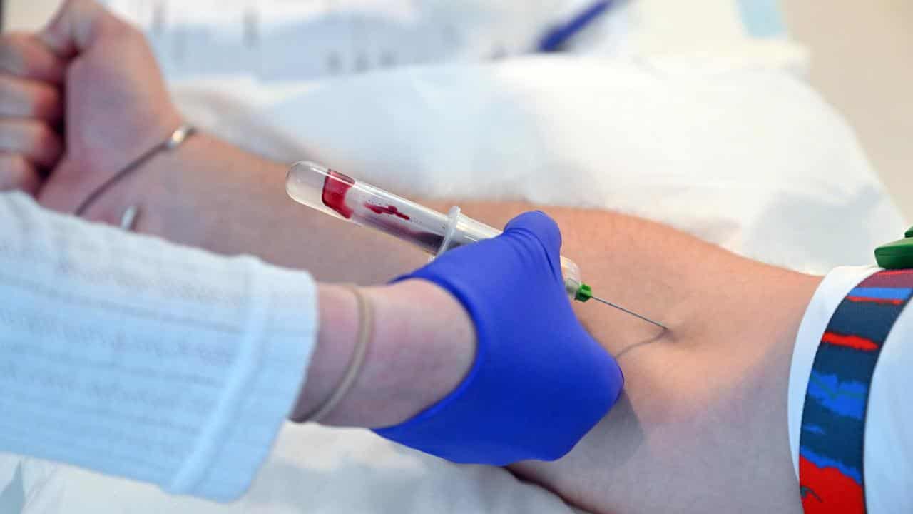 A man having a blood test taken