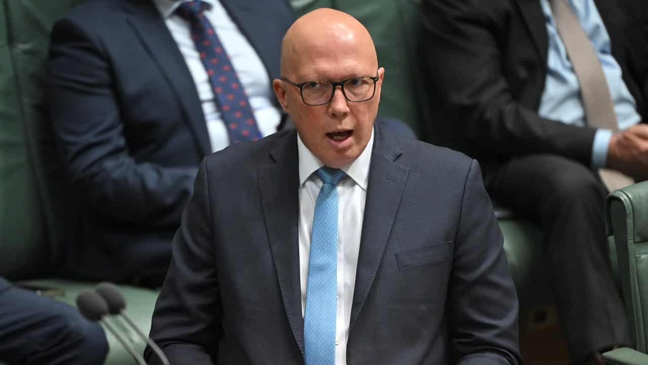 Leader of the Opposition Peter Dutton during Question Time